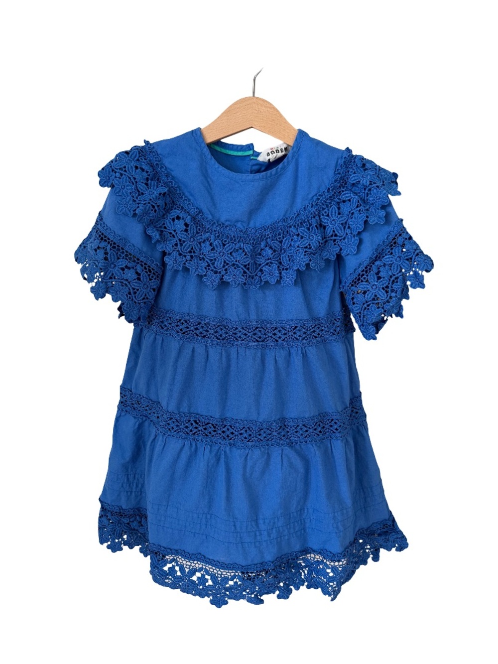 Mini Boden girls Cobalt Blue dress. Girls size 5-6.
